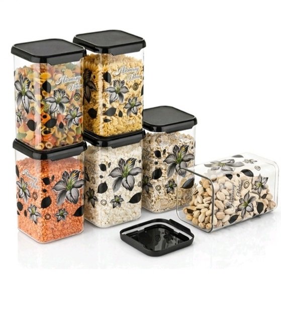 1100 ML Black Printed Container